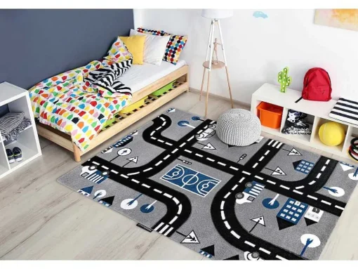 Tapijt Petit City Stad Straat Grijskleuring 200X290 Cm