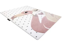Tapijt Petit Flamingos Flamingo'S Hartjes Creme 80X150 Cm