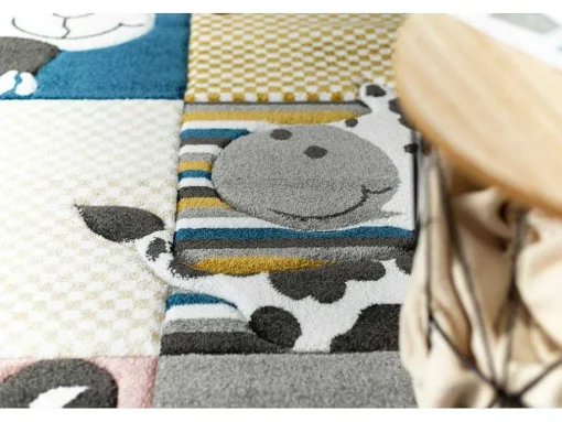 Tapijt Petit Zoo Dieren , Dierentuincreme / Grijskleuring 240X330 Cm