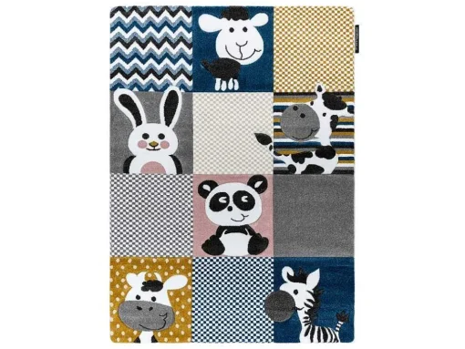 Tapijt Petit Zoo Dieren , Dierentuincreme / Grijskleuring 240X330 Cm