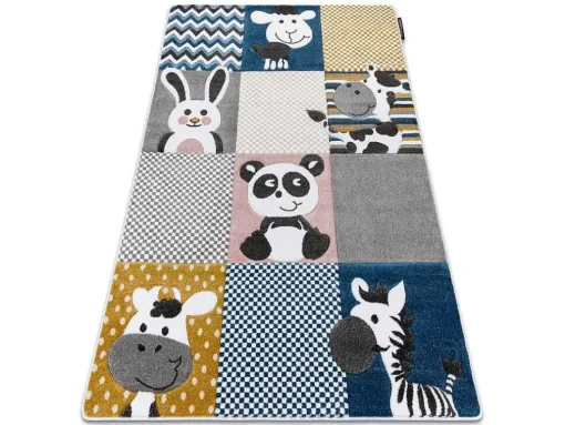 Tapijt Petit Zoo Dieren , Dierentuincreme / Grijskleuring 240X330 Cm
