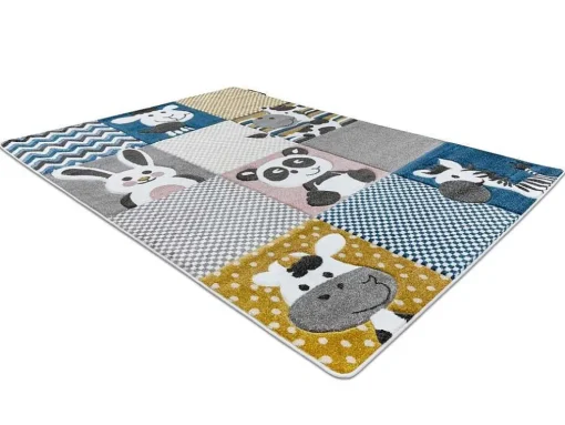 Tapijt Petit Zoo Dieren , Dierentuincreme / Grijskleuring 240X330 Cm