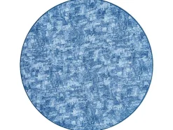 Tapijt Rond Solid Blauw 70 Beton Cercle 150 Cm