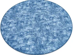 Tapijt Rond Solid Blauw 70 Beton Cercle 150 Cm