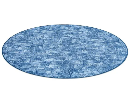 Tapijt Rond Solid Blauw 70 Beton Cercle 150 Cm