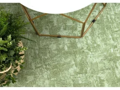Tapijt Rond Solid Groen 20 Beton Cercle 100 Cm