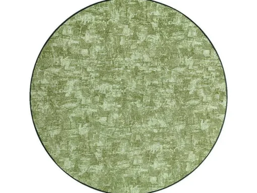 Tapijt Rond Solid Groen 20 Beton Cercle 170 Cm