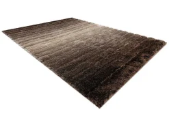 Tapijt Shaggy Flim 007-B3 Modern, Strips - Structureel, Bruin 80X150 Cm