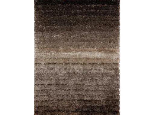 Tapijt Shaggy Flim 007-B3 Modern, Strips - Structureel, Bruin 80X150 Cm