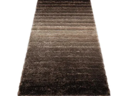 Tapijt Shaggy Flim 007-B3 Modern, Strips - Structureel, Bruin 80X150 Cm