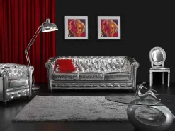 Tapijt Shaggy Glitter 160 X 230 Cm - Zilverkleurig