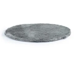 Tapijt Shaggy Glitter Zilver - Polyester - D120 Cm