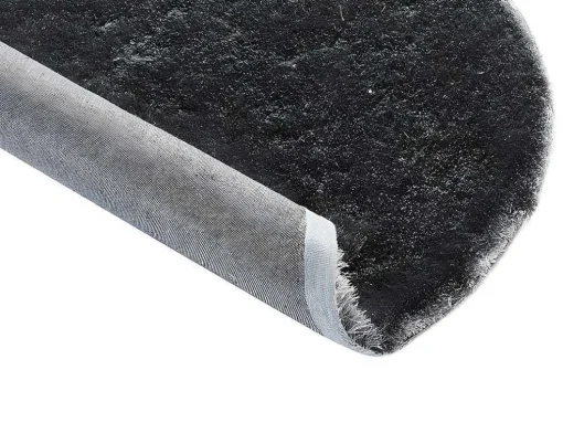 Tapijt Shaggy Glitter Zilver - Polyester - D120 Cm