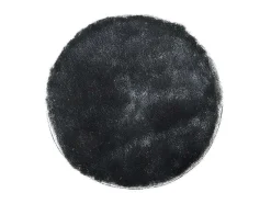 Tapijt Shaggy Glitter Zilver - Polyester - D120 Cm
