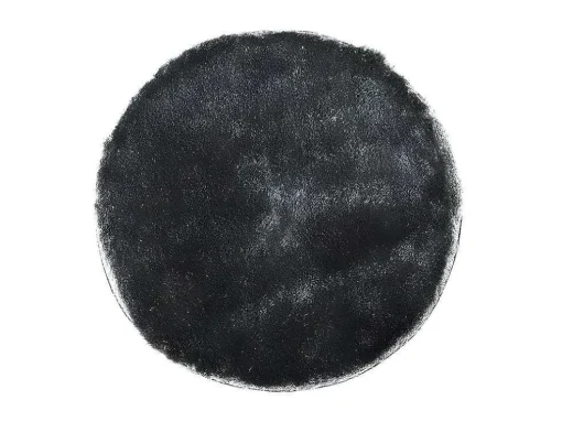 Tapijt Shaggy Glitter Zilver - Polyester - D120 Cm