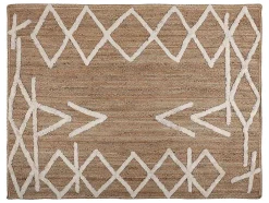 Tapijt Van Handgeweven Jute En Katoen - 160 X 230 Cm - Naturelkleurig En Wit - Garland