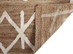 Tapijt Van Handgeweven Jute En Katoen - 160 X 230 Cm - Naturelkleurig En Wit - Garland