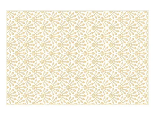 Tapijt Van Vinyl Met Art-Decostijl - 120 X 180 Cm - Beige En Wit - Duchessy