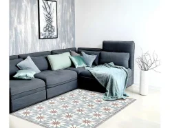 Tapijt Van Vinyl Met Bloempatroneneffect Florita - 120 X 180 Cm