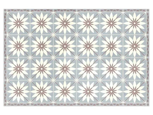 Tapijt Van Vinyl Met Bloempatroneneffect Florita - 120 X 180 Cm
