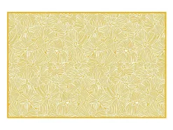 Tapijt Van Vinyl Met Bloemmotieven - 120 X 180 Cm - Geel En Wit - Capucina