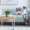 Tapijt Van Vinyl Met Cementtegeleffect - 120 X 180 Cm - Blauw En Wit - Princy