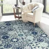 Tapijt Van Vinyl Met Cementtegeleffect - 120 X 180 Cm - Blauw - Rica