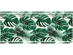 Tapijt Van Vinyl Met Etnische Stijl Sierrana - 66 X 160 Cm - Groen En Wit