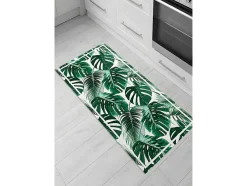 Tapijt Van Vinyl Met Etnische Stijl Sierrana - 66 X 160 Cm - Groen En Wit