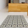 Tapijt Van Vinyl Met Mozaiekeffect - 120 X 180 - Zwart En Wit - Splita