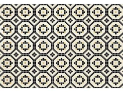 Tapijt Van Vinyl Met Mozaiekeffect - 120 X 180 - Zwart En Wit - Splita