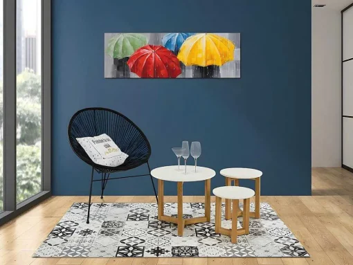 Tapijt Van Vinyl Met Vloertegelmotief Mosai - 120 X 180 Cm - Zwart En Wit