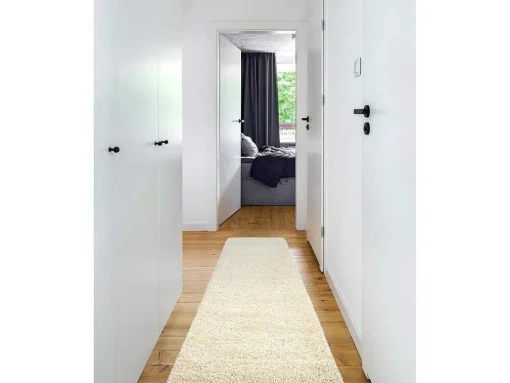 Tapijt, Vloerbekleding Soffi Shaggy 5Cm Creme - Voor Keuken, Naar De 70X250 Cm