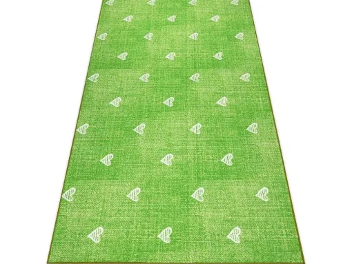 Tapijt Voor Kinderen Hearts Jeans Gewreven Harten, Kinderen - Groen 300X450 Cm