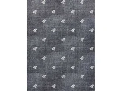 Tapijt Voor Kinderen Hearts Jeans, Gewreven Harten, Kinderen - Grijsk 100X150 Cm