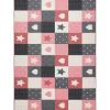 Tapijt Voor Kinderen Stars Sterren, Sterretje , Rozekleuring / Grijs 100X300 Cm