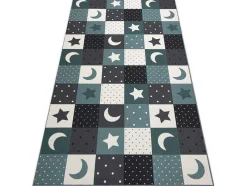 Tapijt Voor Kinderen Stars Sterren, Sterretje , Kinderen, Turkoois / 300X450 Cm