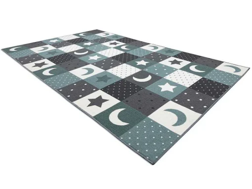Tapijt Voor Kinderen Stars Sterren, Sterretje , Kinderen, Turkoois / 300X450 Cm