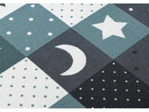 Tapijt Voor Kinderen Stars Sterren, Sterretje , Kinderen, Turkoois / 300X450 Cm