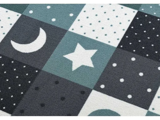 Tapijt Voor Kinderen Stars Sterren, Sterretje , Kinderen, Turkoois / 300X450 Cm