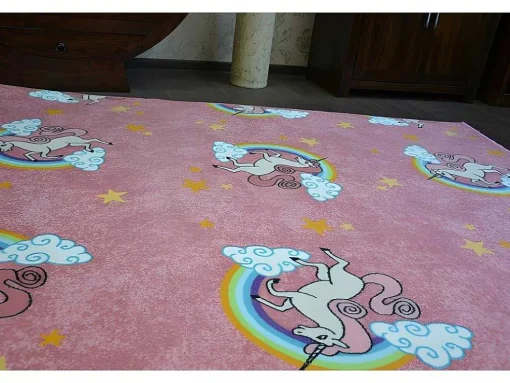 Tapijt Voor Kinderen Unicorn Rozekleuring Eenhoorn 250X350 Cm