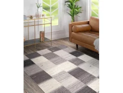 Tapijt Wol Angel 7961 / 52022 Geometrisch, Vierkant Beige / Grijs 160X230 Cm