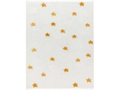 Tapijt Yoyo Gd75 Wit / Oranje - Sterren, Cirkels Voor Kinderen, Struct 200X290 Cm
