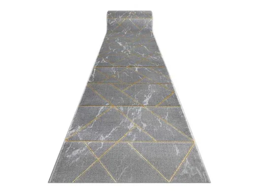 Tapijtloper Emerald Exclusief 1012 Glamour, Stijlvol Marmer, Geometris 80X140 Cm