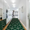 Tapijtloper Emerald Exclusief 1014 Glamour, Stijlvol Kubus Fles Groen 80X380 Cm