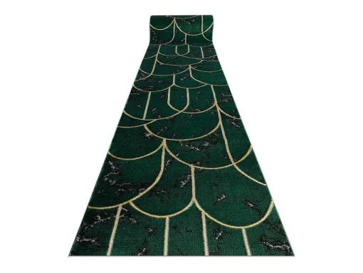 Tapijtloper Emerald Exclusief 1016 Glamour, Stijlvol Art Deco, Marmer 80X120 Cm