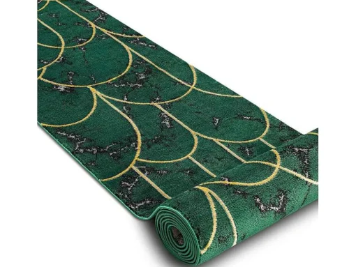 Tapijtloper Emerald Exclusief 1016 Glamour, Stijlvol Art Deco, Marmer 80X120 Cm