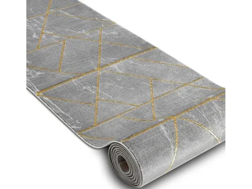 Tapijtloper Emerald Exclusief 1012 Glamour, Stijlvol Marmer, Geometris 80X140 Cm