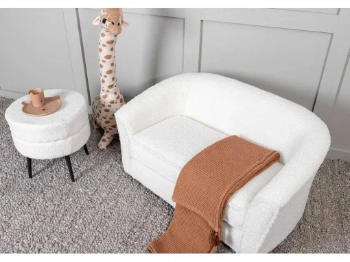 Teddy Bank 2 Persoons Voor Kinderen Wit.