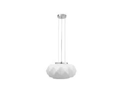 Terra Hanglamp, Chroom, Wit, 38X38X110 Cm, Epikasa